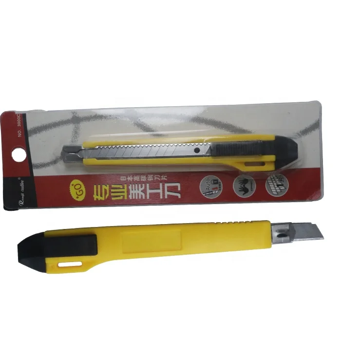 Wholesale ABS handle retractable 9mm blade knife