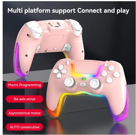 P07 Wireless Joystick For PS4/Switch/IOS/Android/PC RGB Gaming Controller BT Handle Console Accessories No Delay Gamepad