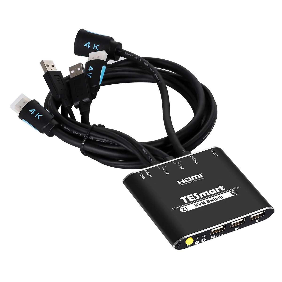 4K 30 Гц 2x1 HDMI-кабель KVM Switch 2