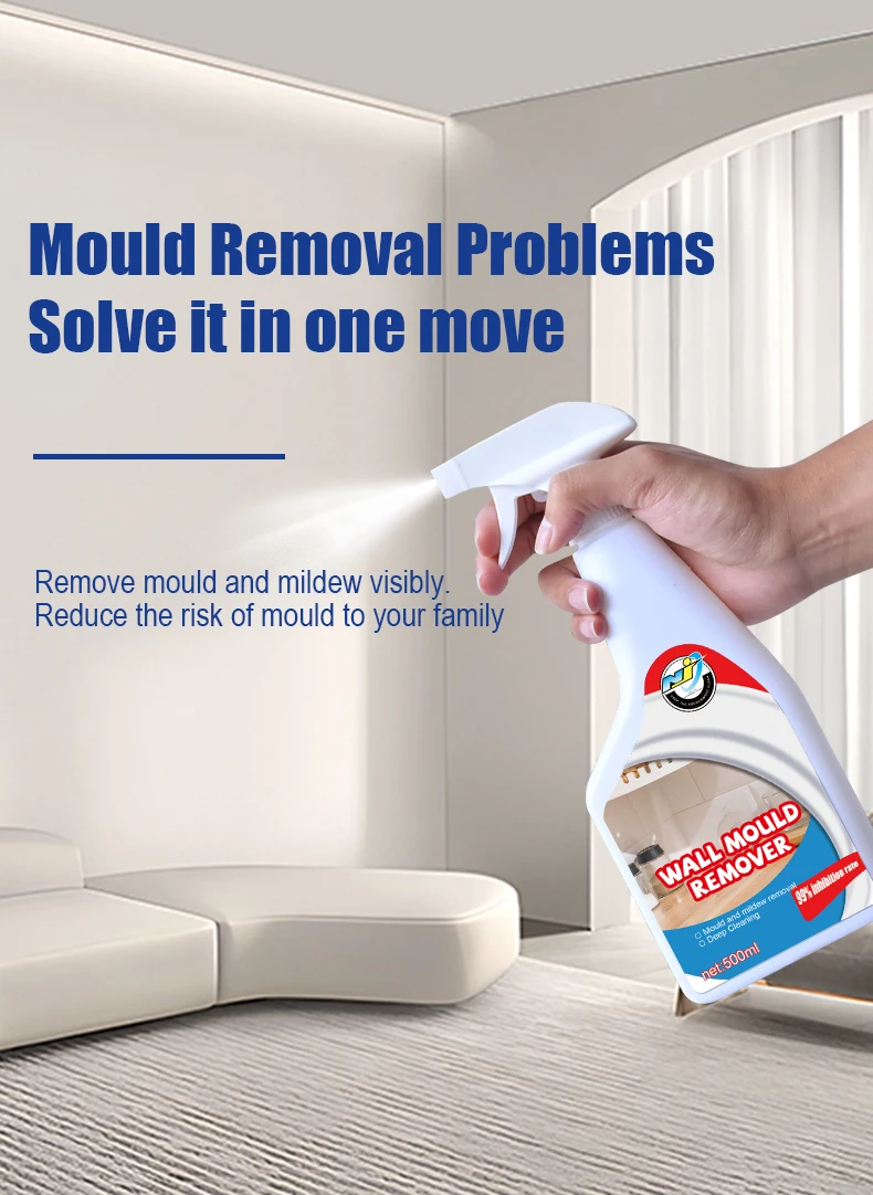 Household mold remover for white walls, kitchen, bathroom cleaner, rapid mold removal