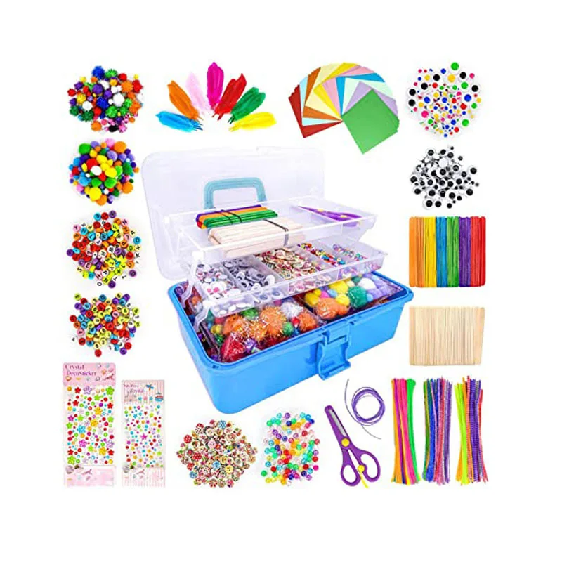 CE Certificate 1500 Pcs Art and Craft Supplies All In One Crafting Kit DIY Kids Crafts  for Handmade Projects