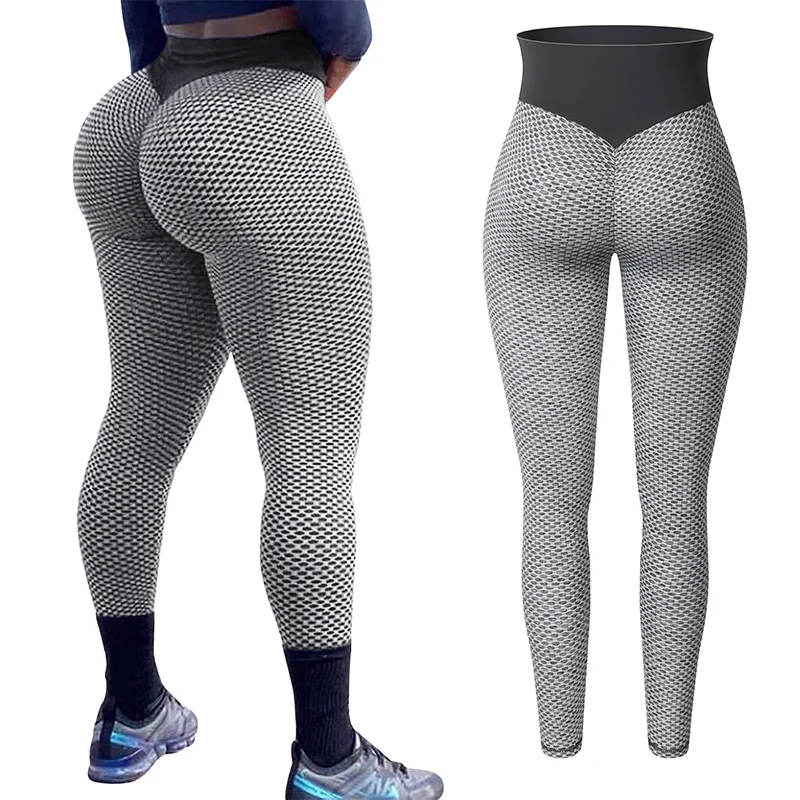 360g Mesh Leggings Active Wear Honeycomb Butt Scrunch Leggings Booty Yoga Pants TikTok Butt Lifting Leggings