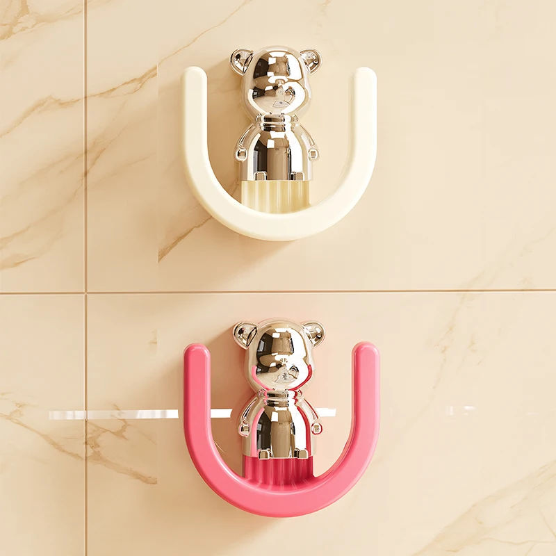 Wannuo 4pcs Set Bathroom Slipper Wall Storage Rack Plastic Fashion Slipper Storage with Suction Cup Design