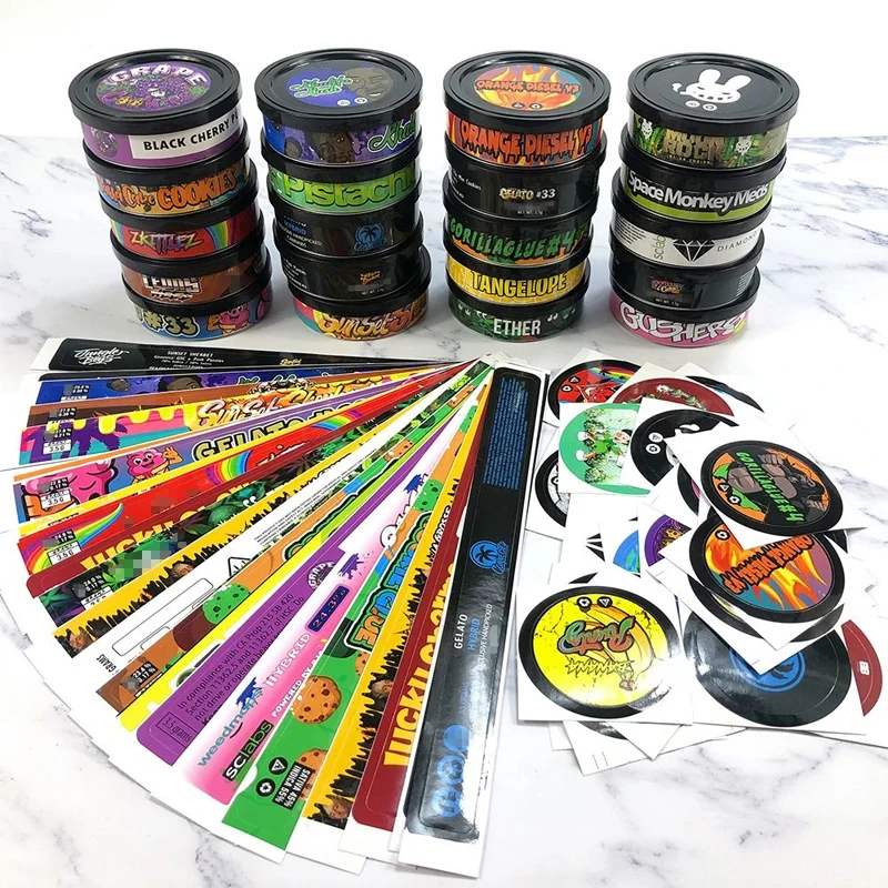 Customised Tuna Tin Cans Empty Can with Stickers packs tin can empty round small zkittlez tin