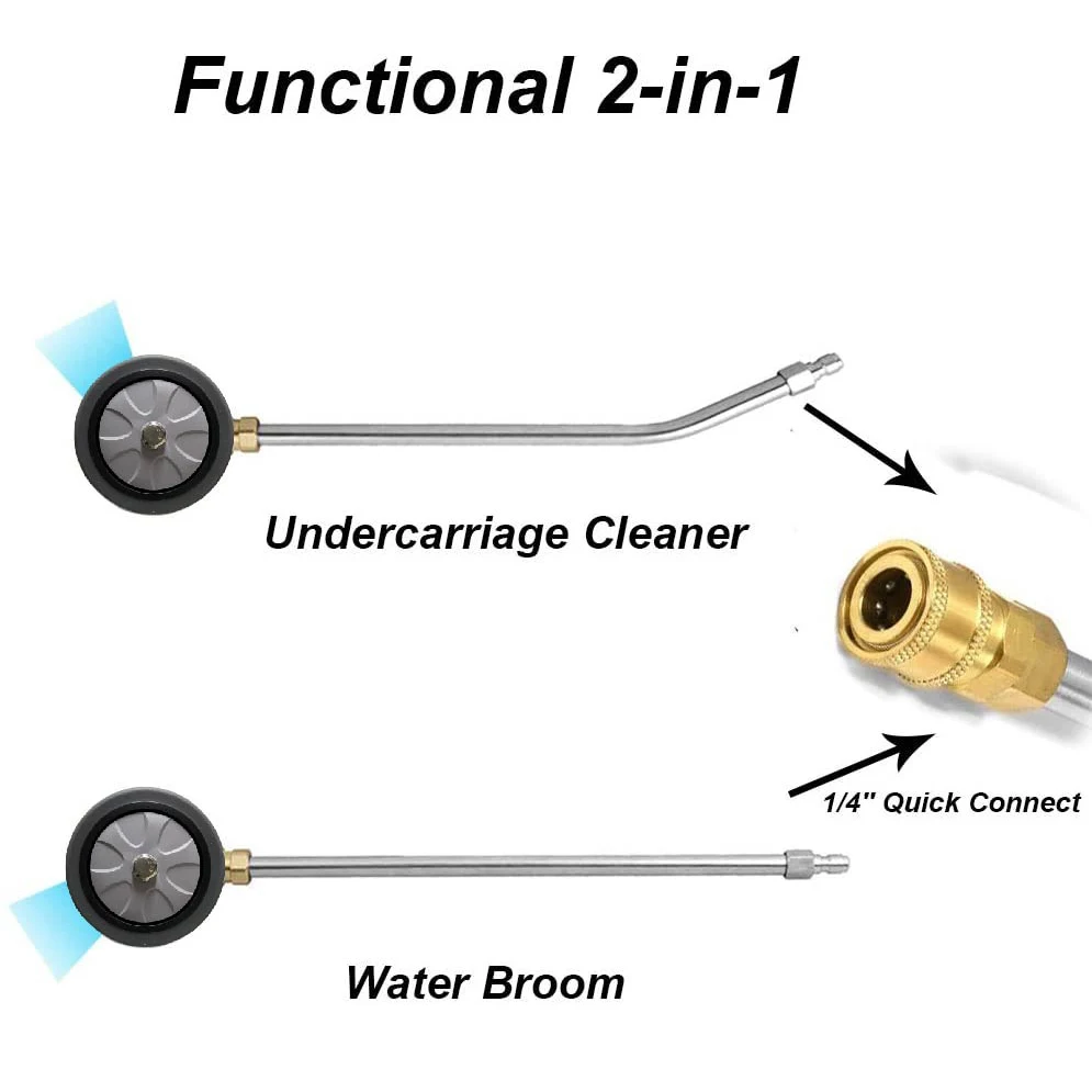 2 in 1 Car Cleaner Under carriage Surface Washer for High Pressure Water Washer with 360 rotating Wheel