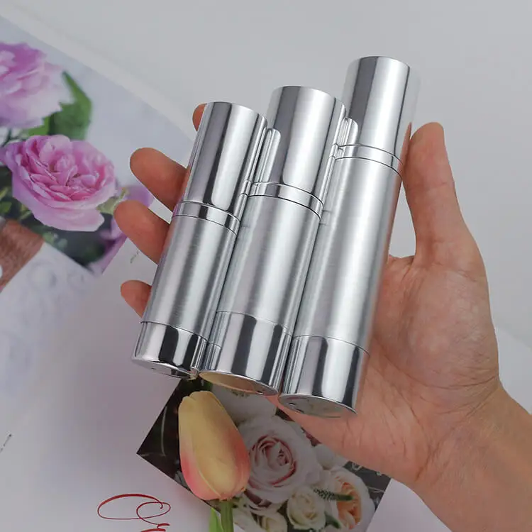 Luxury silver 10ml 15ml 20ml 30ml 50ml 80ml 100ml 120ml aluminum cosmetic skincare packaging lotion pump airless bottle