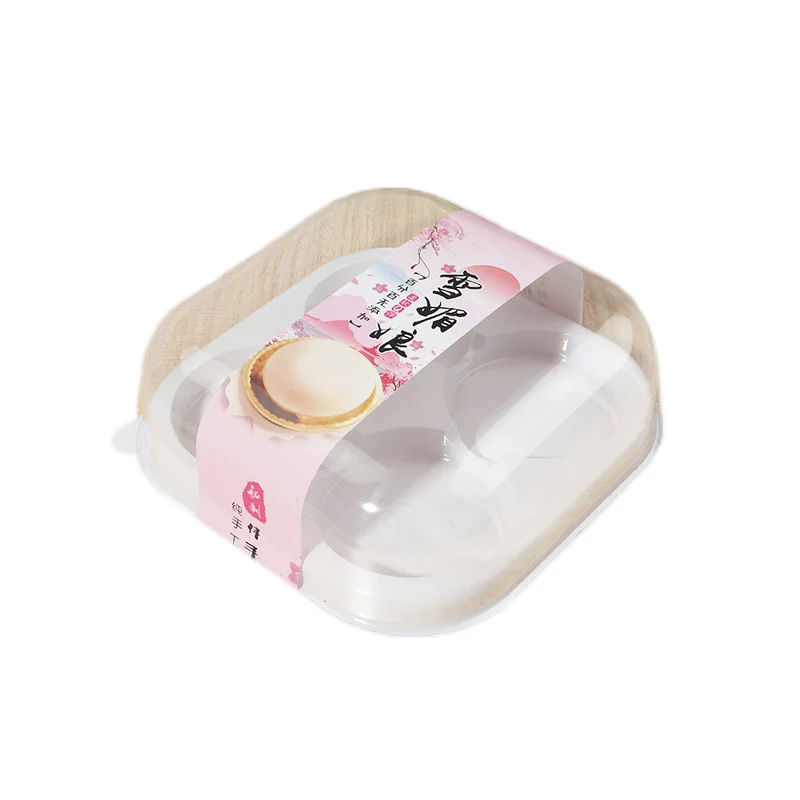 Ruizhuo customized clear plastic mochi gateau donut dispenser individual transparent single to 4 cupcake box with windows