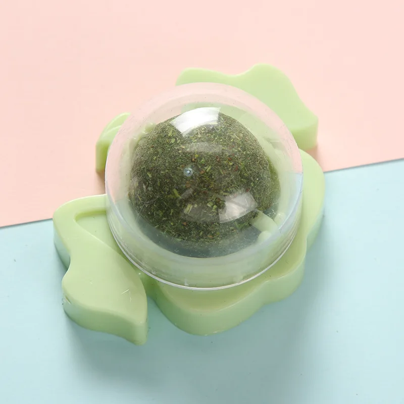 Turtle And Eagle Style Rotating Catnip Ball Molars Teeth Cleaning Treat Ball Interactive Cat Chew Toys