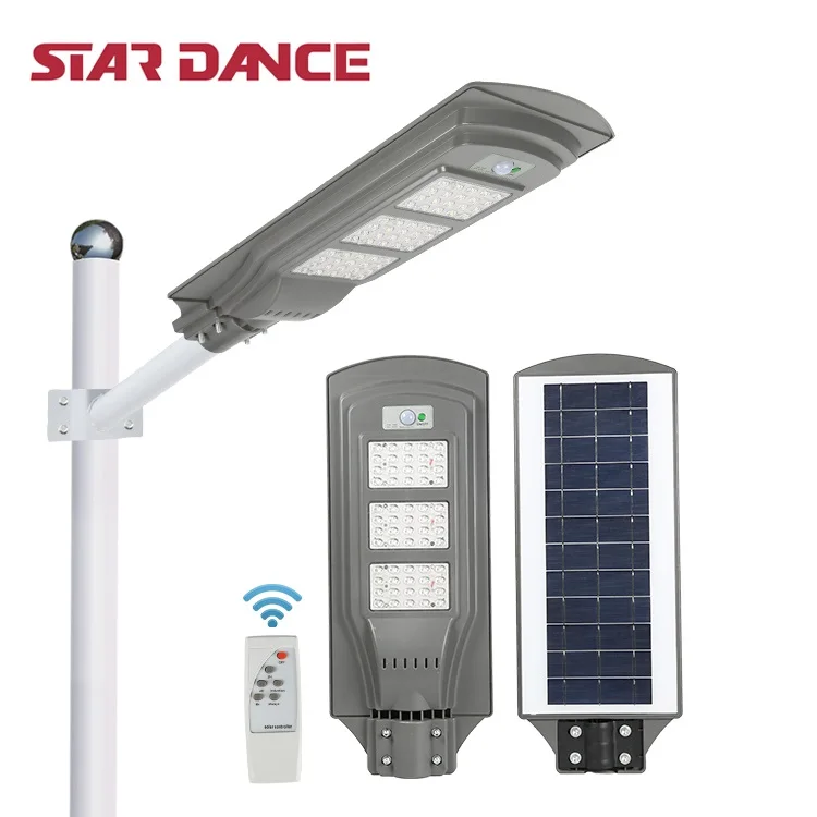 Smart ABS Motion Sensor Radar Ip66 Outdoor 20 40 60 W All In One LED Solar Street Light