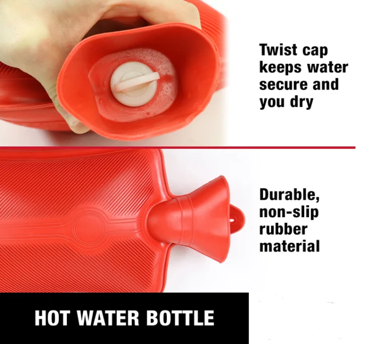 Worldwide Hot Sale Classic Red Rubber Thermos Water Bottle Cute Bag