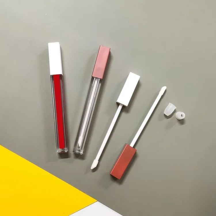 Plastic packaging eyeliner concealer liquid bottle diy lip gloss tube 2ml round fine rectangular lip glaze empty tube
