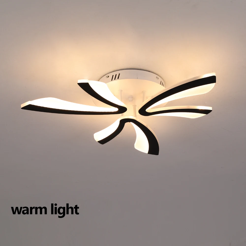 Floral Arc LED Ceiling Light Modern Minimalist Round Bedroom New Living
