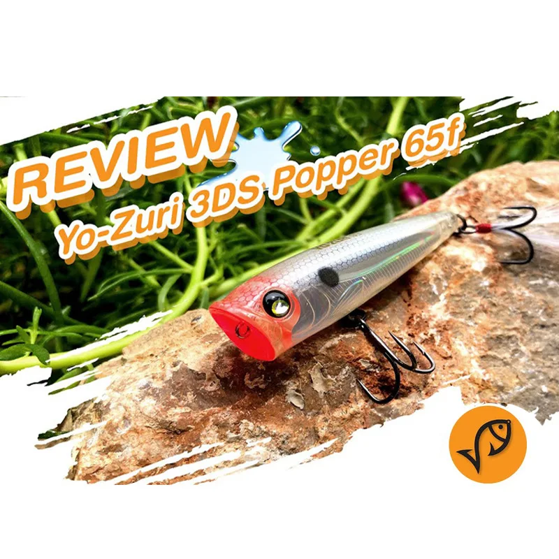 Topwater 65mm 7g Rush Popper Sea Fishing Lures Artificial Bait With Feather Hooks Wobbler 3D Eyes Lure For Bass Tuna