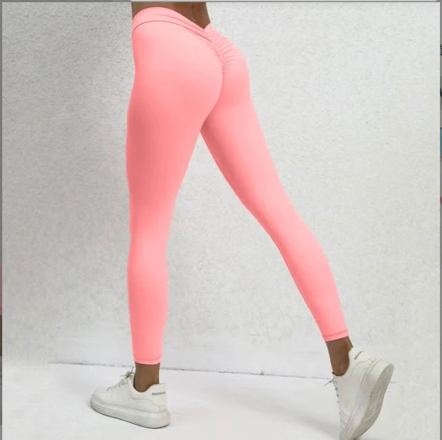 Peach Hip Fitness V-Waist Raised Hip Tight Sports Yoga Pants