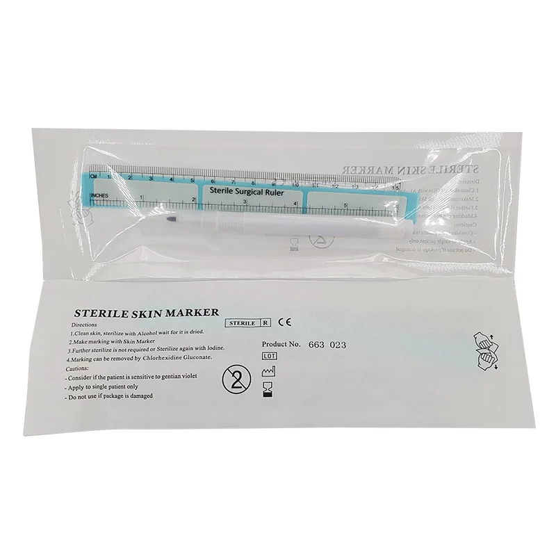 Surgical Tip Disposable Surgical Skin Marker Pen Medical Skin Marker With Ruler
