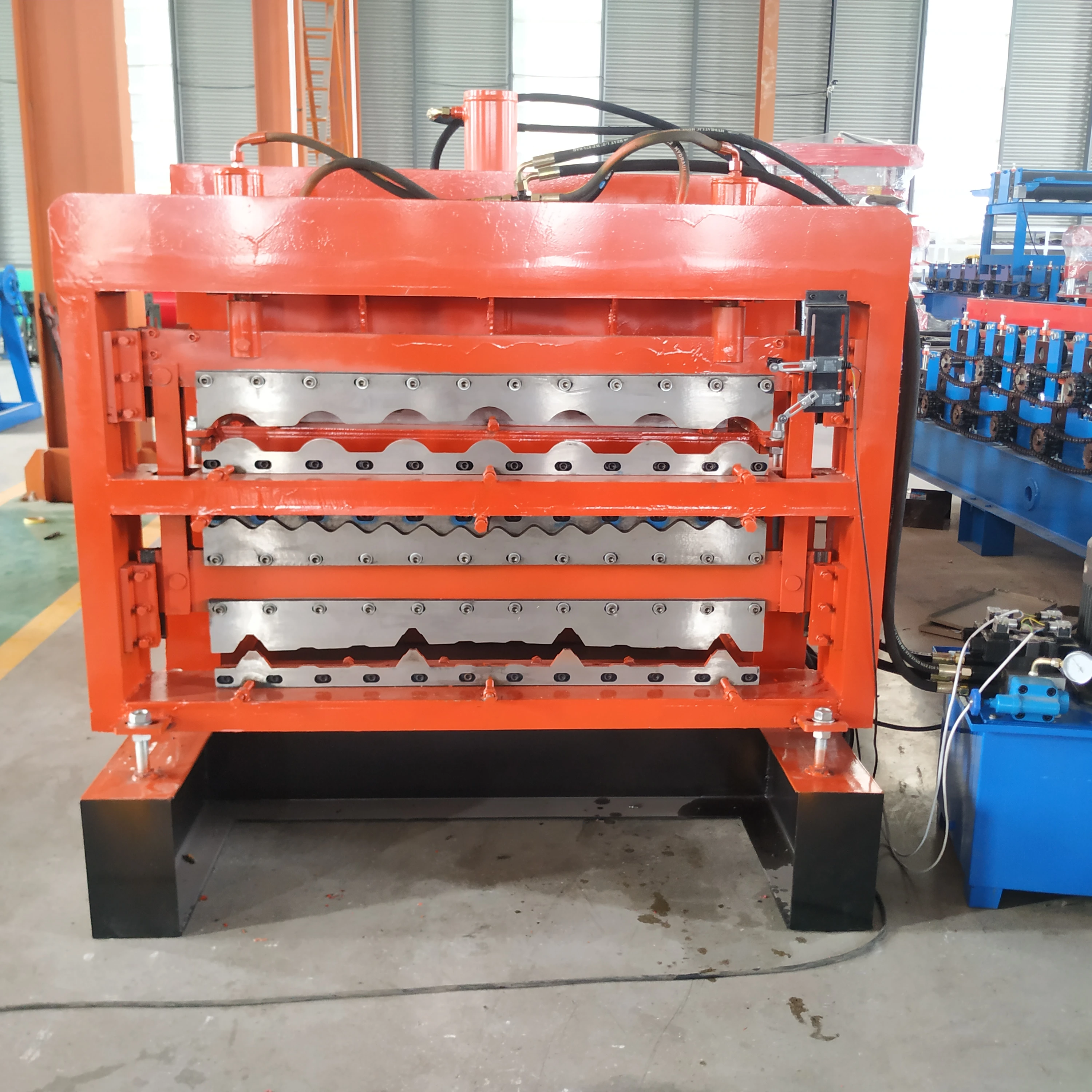 three layer roofing sheet panel  roll forming machine