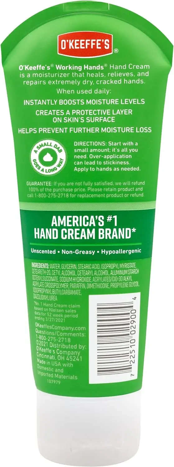 cream moisturizing hand care dry skin Working Hands Cream Relieves and Repairs Extremely Dry Hands 3 oz Tube