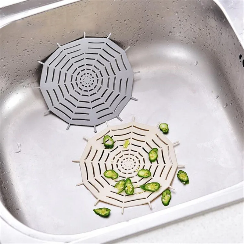 Creative Spider Web Drain Rubber Circle Silicone Plug Shower Bathtub Bathroom Leakage-proof Drain Sink Basin Stopper H29