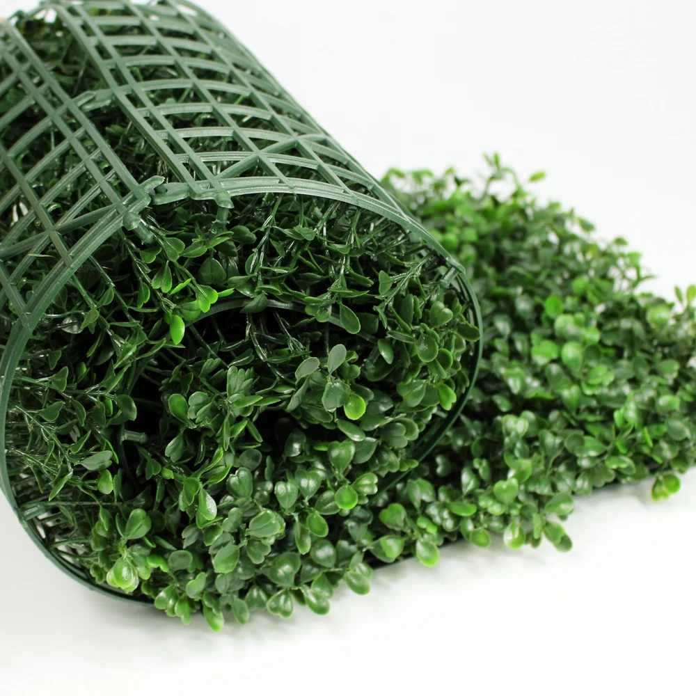 12pcs 50x50cm anti-uv artificial plastic greenery boxwood cheap garden hedges