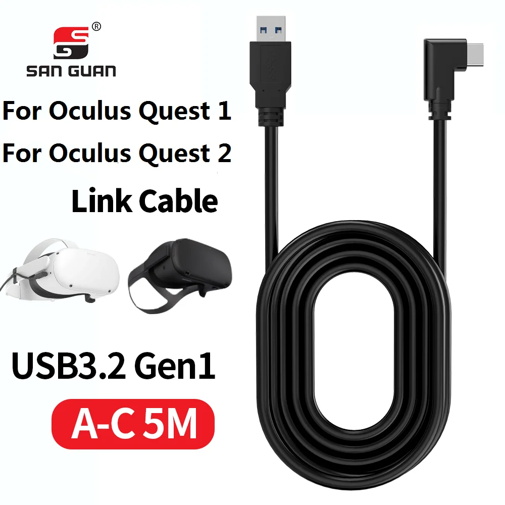 High Speed original Manufacturer No Delay Usb 3.2 Gen1 Type C Cable For Oculus Quest1/ 2 Link Headset
