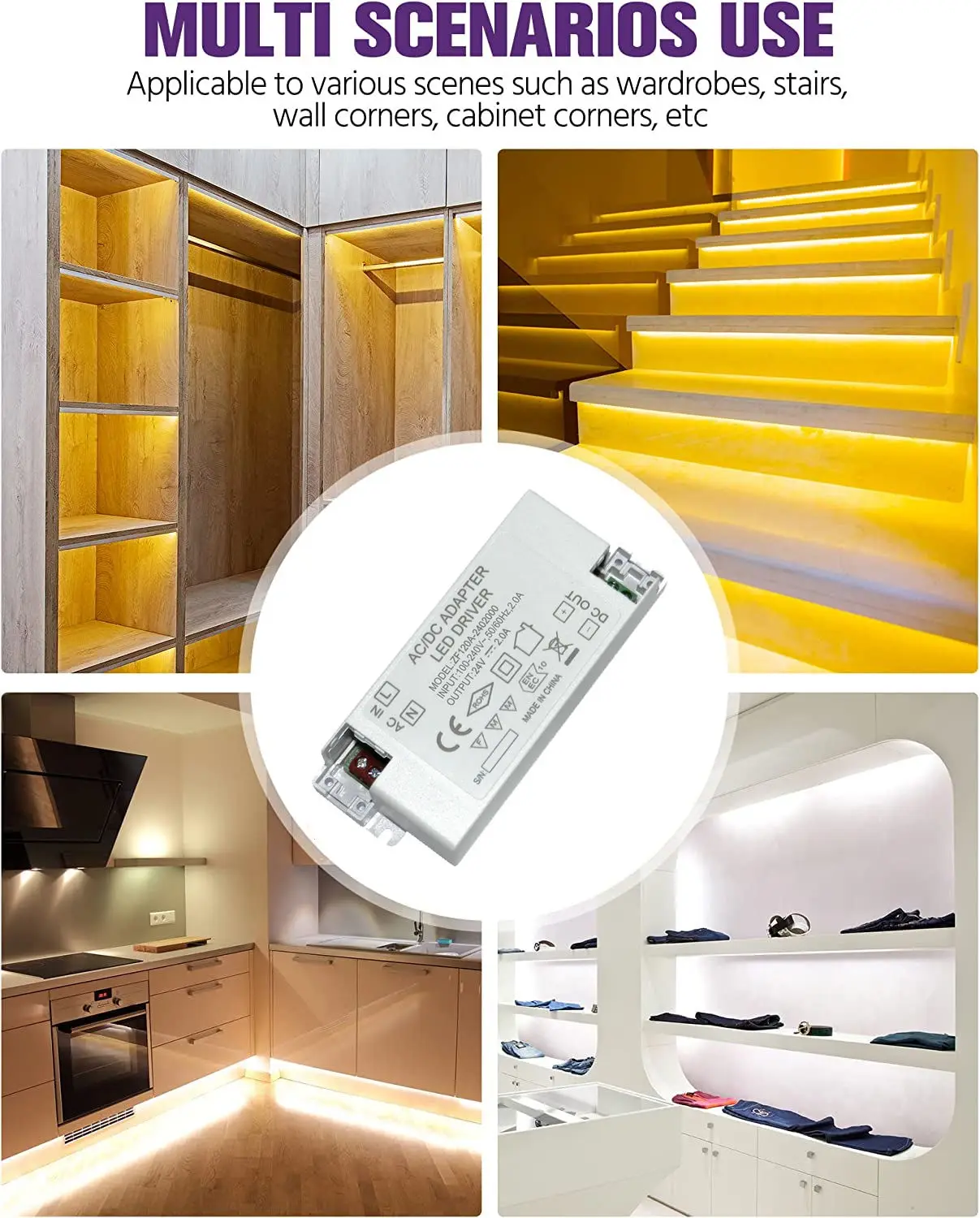 Ac 100-240v To Dc 12 Volt 2 Amp Power Supply Led Transformer 12v 2a Led Driver For Led Strip 24w Dc/ac Intelligent Powersupply