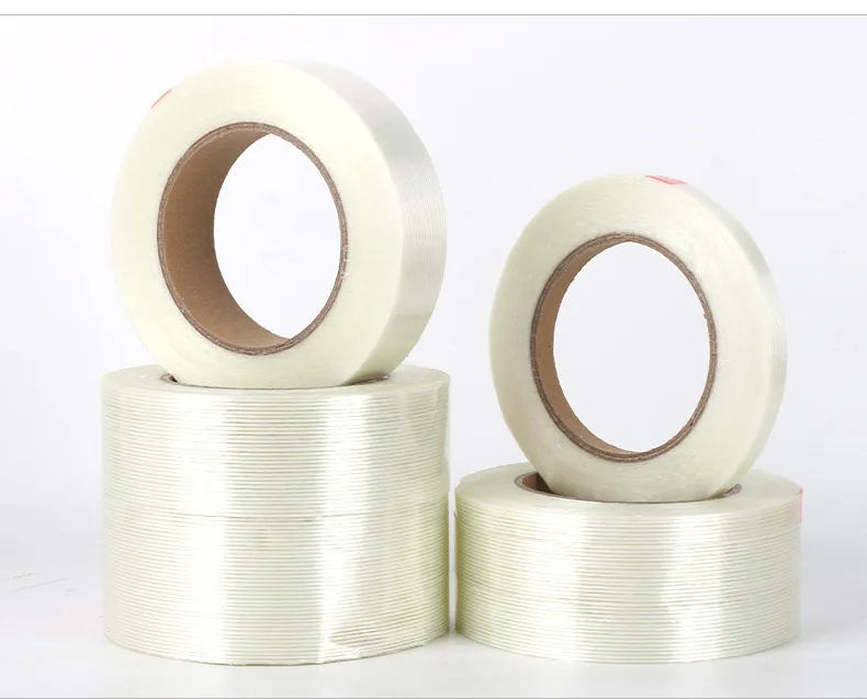 Transparent fiberglass tape, mesh carpet tape, fiber tape, single side strong binding strip fiber tape