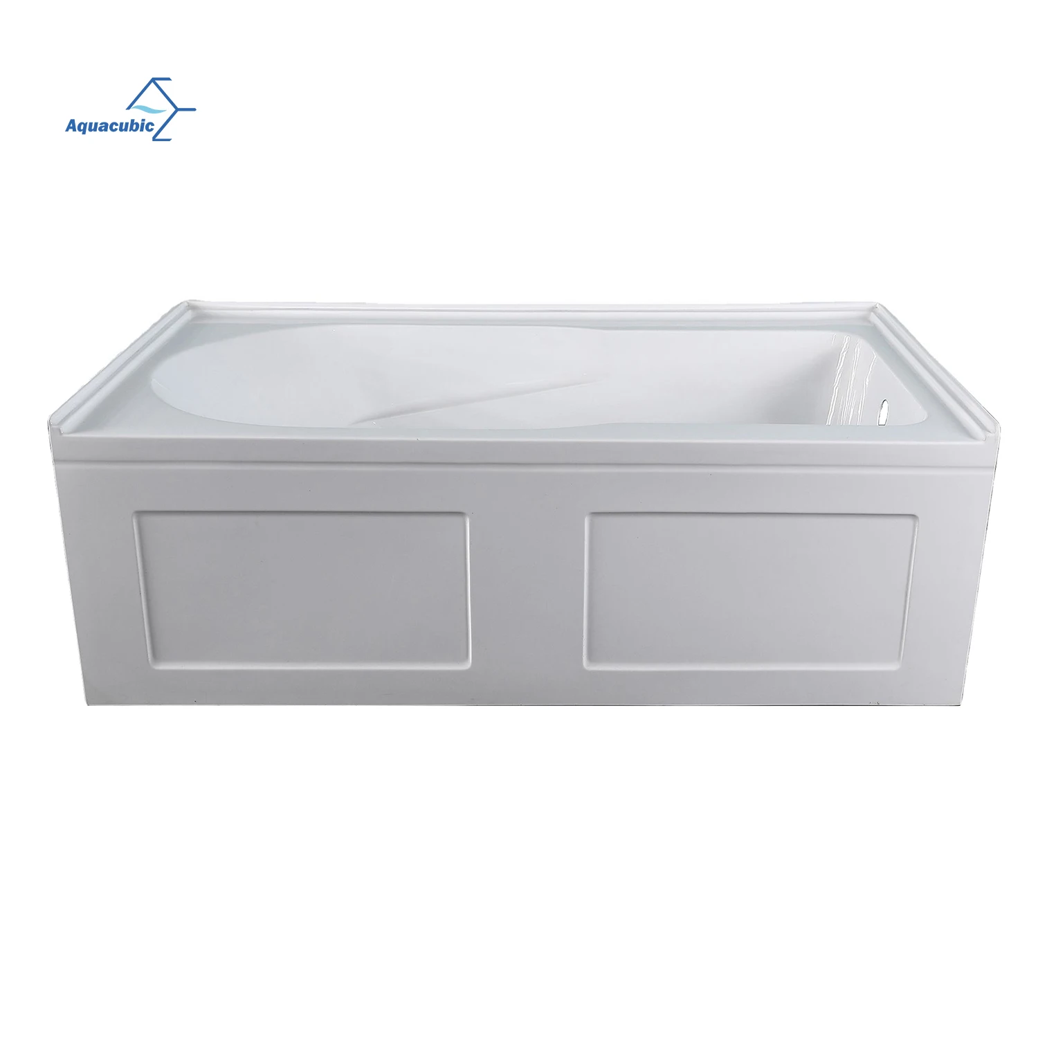 Wholesale single acrylic Rectangular deep bathtub modern bathroom small apron bath 60 Inch Skirt Tub