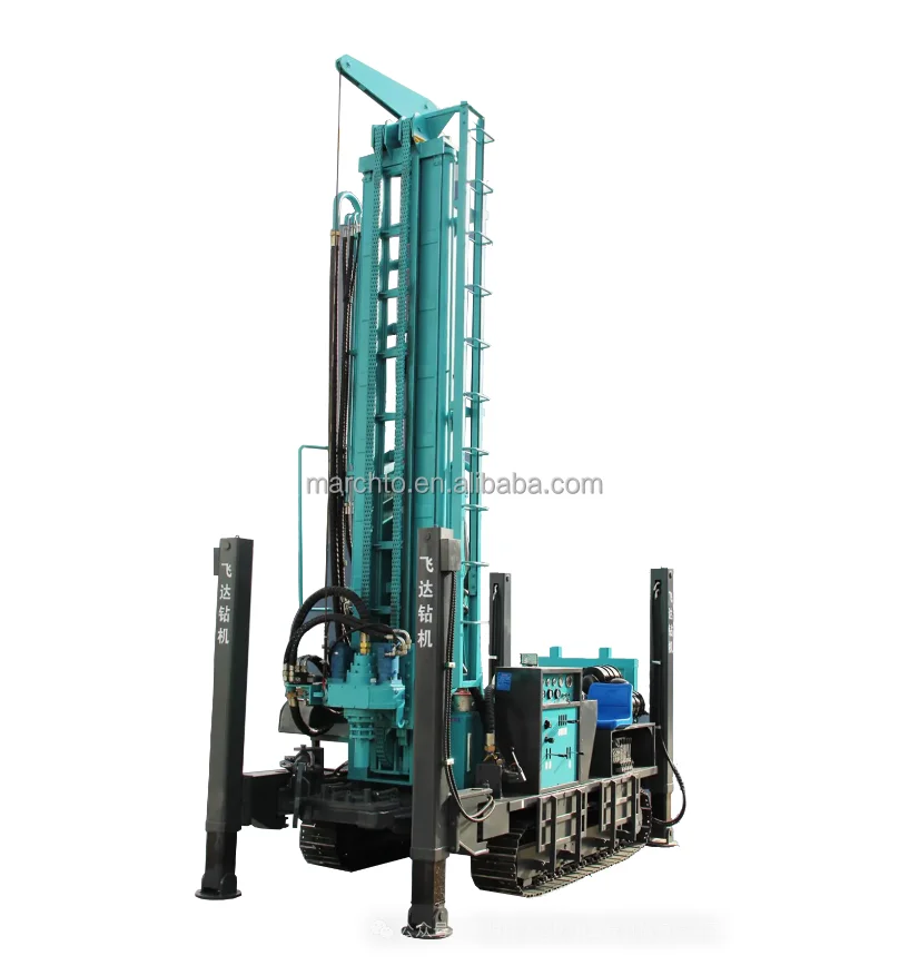 Diesel Engine Water Well Drilling Rig 150m-400m Range 220v Voltage New Used Condition Core Pump Motor Bearing Truck Crawler