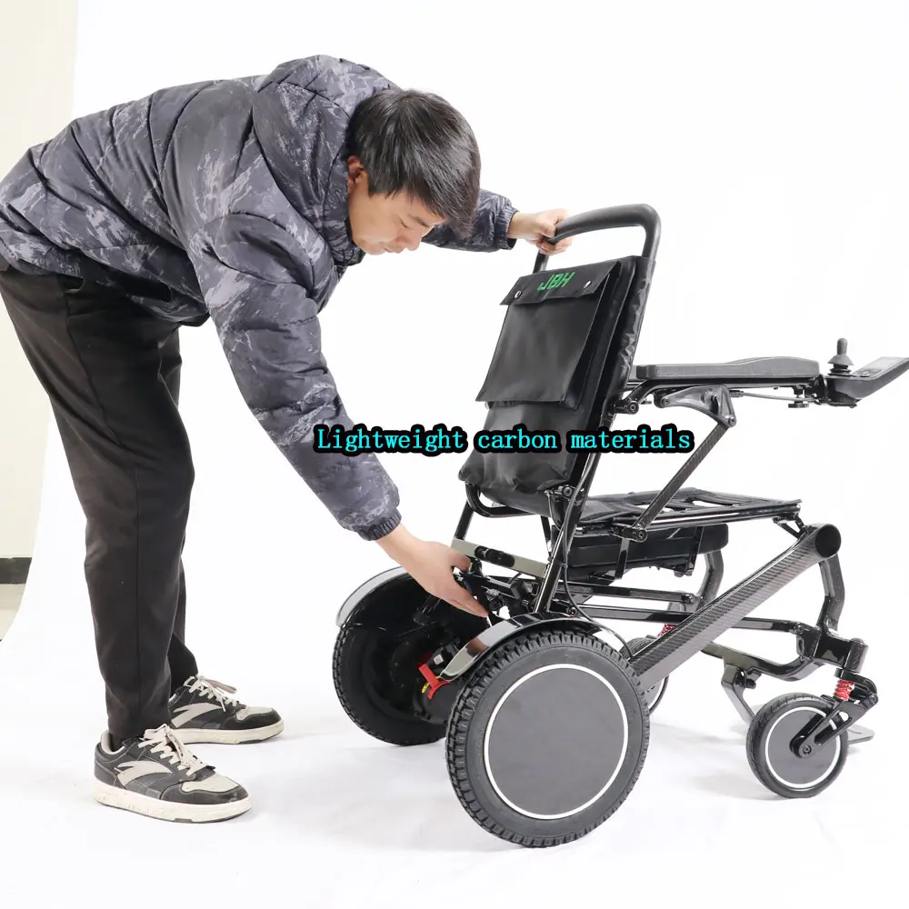 Fully handcrafted body made of carbon fiber electric wheelchairs