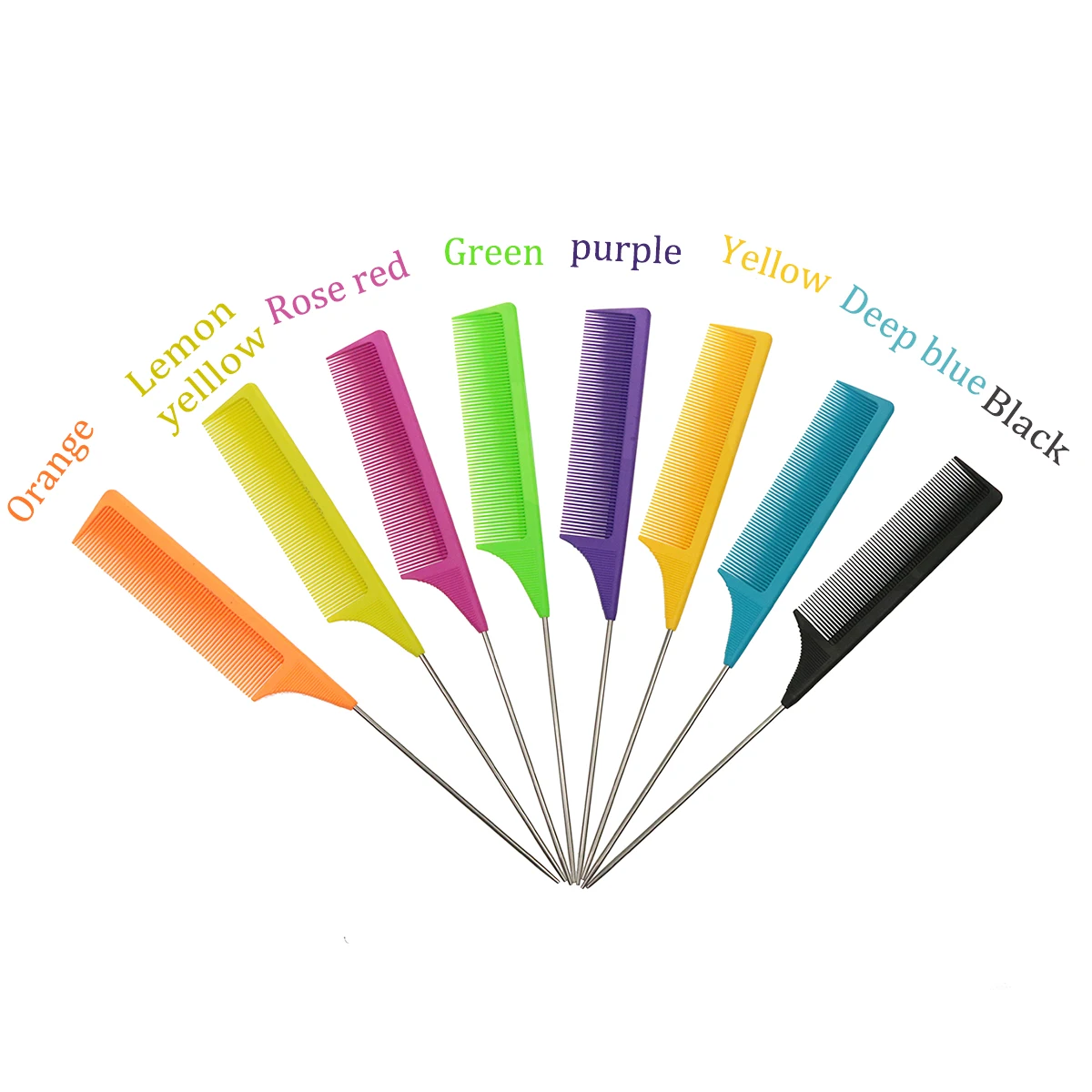 Detangler Hair Comb Antistatic Heat Resistant  Rat Tail Parting Comb For Cutting Hair