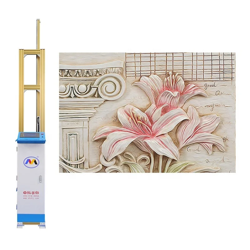 Cmykw 3D Bedroom Wall Painting Printer Background Hotel Decoration Wallpaper Vertical Printer for Wall