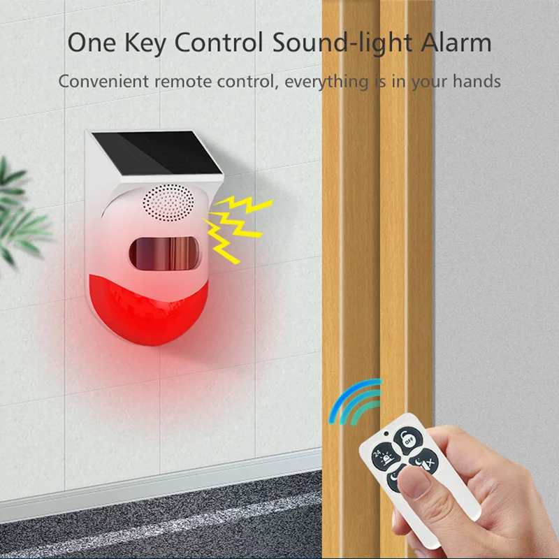 Best Quality Solar Panel Wifi Gsm Tuya Outdoor Pir Detector App Wireless Alarm System