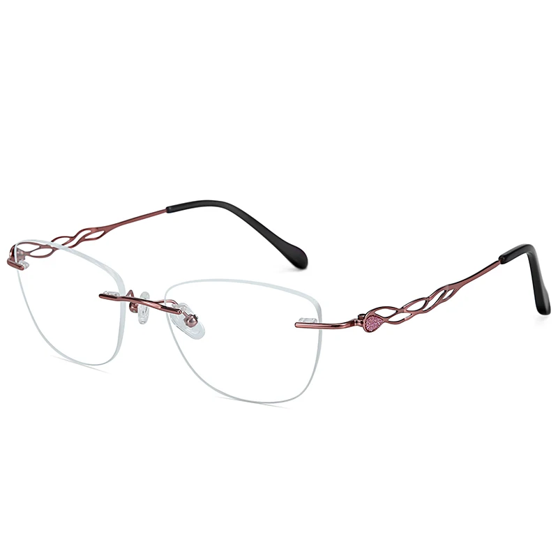 
AX1272 Woman optical eyeglasses titanium optical frame optical glasses female glasses rimless frames eyewear 