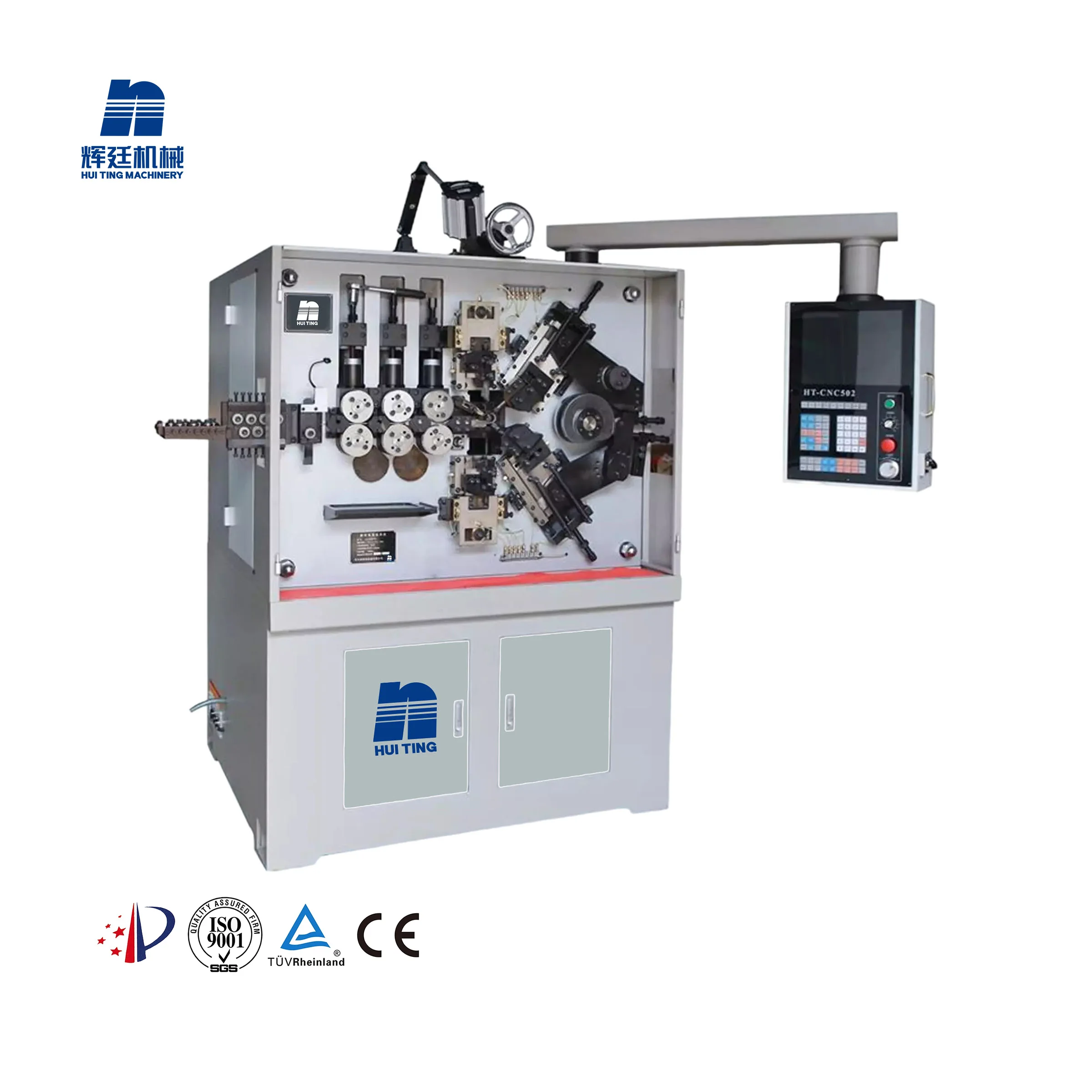 High efficiency Huiting OEM/ODM 5Axis 2-6mm 3D CNC compression spring making machine and spring coiler spring coiling machine