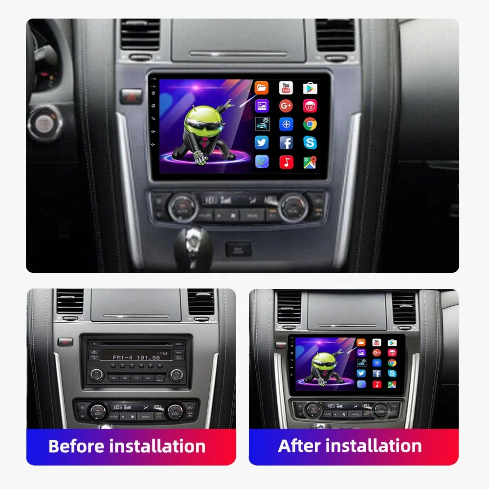 Best sellers 10.1 inch car audio for Nissan Patrol Y62 2010-20 android navigation 1+16GB Car DVD player