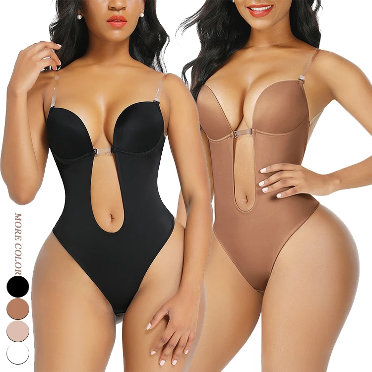 Waistdear Dropshipping Women Slimming Thong Tummy Control  Abdomen Control backless women Shapewear Body Shaper bodysuit