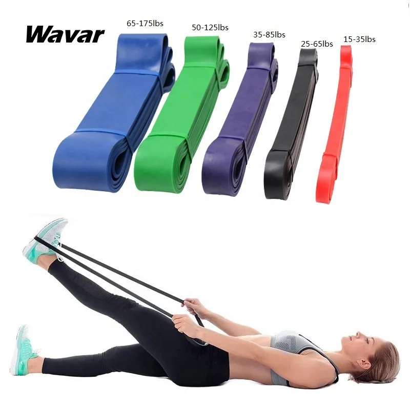 6-piece Elastic Fitness Band Pull-up Auxiliary Band Resistance Band Instruction Manual and Handbag