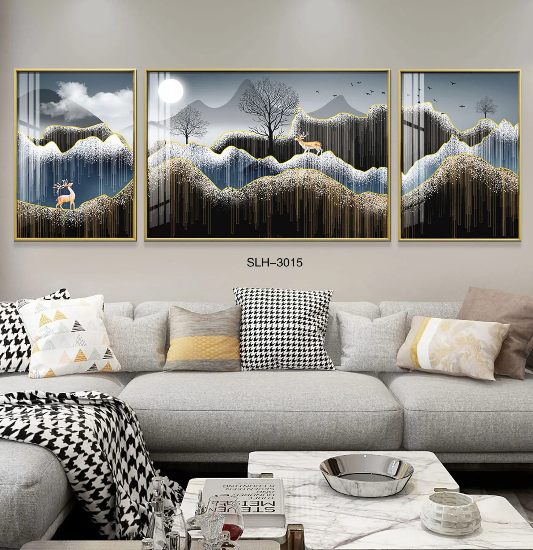 Most popular decoration wall scenery abstract painting with best price