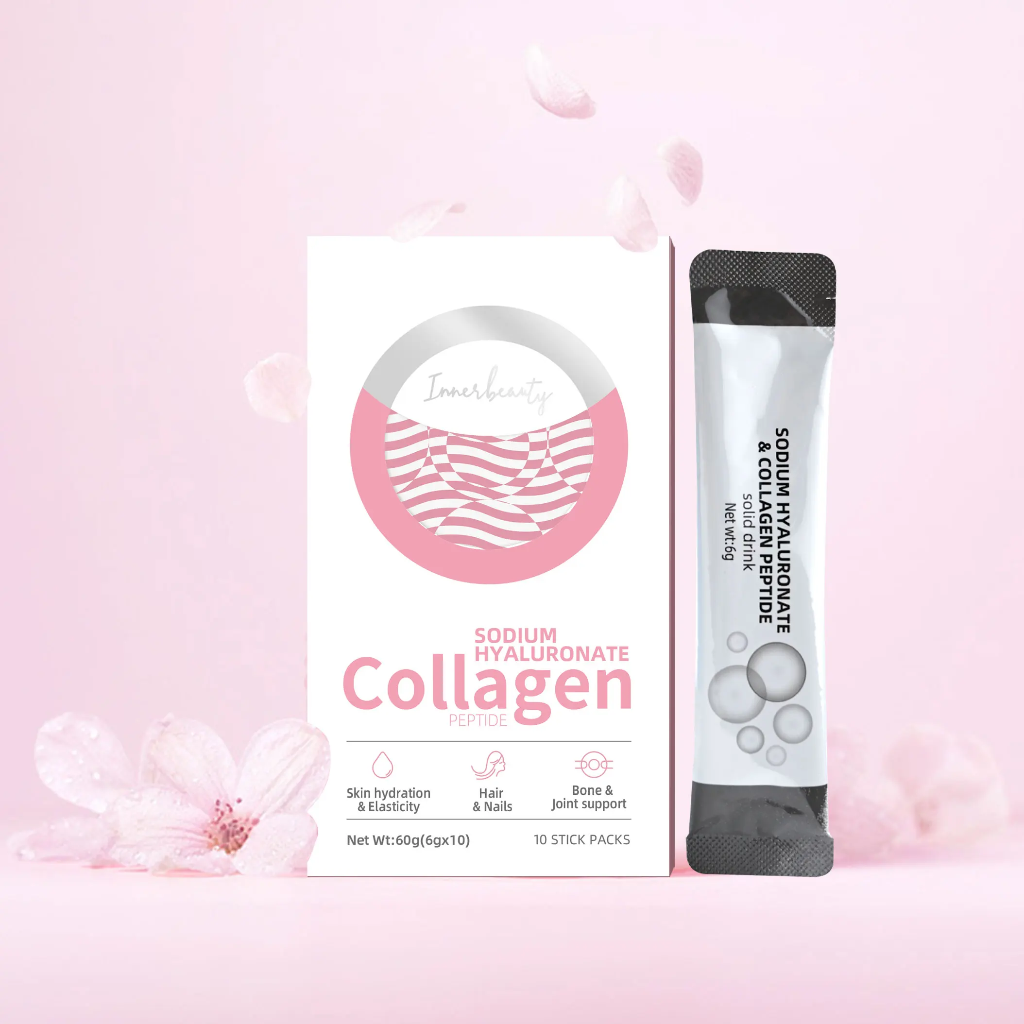 Norwegian Deep-sea Codfish Collagen Supplement Hydrolyzed Marine Collagen Peptide Powder to Fight Aging and Stay Young in Strip