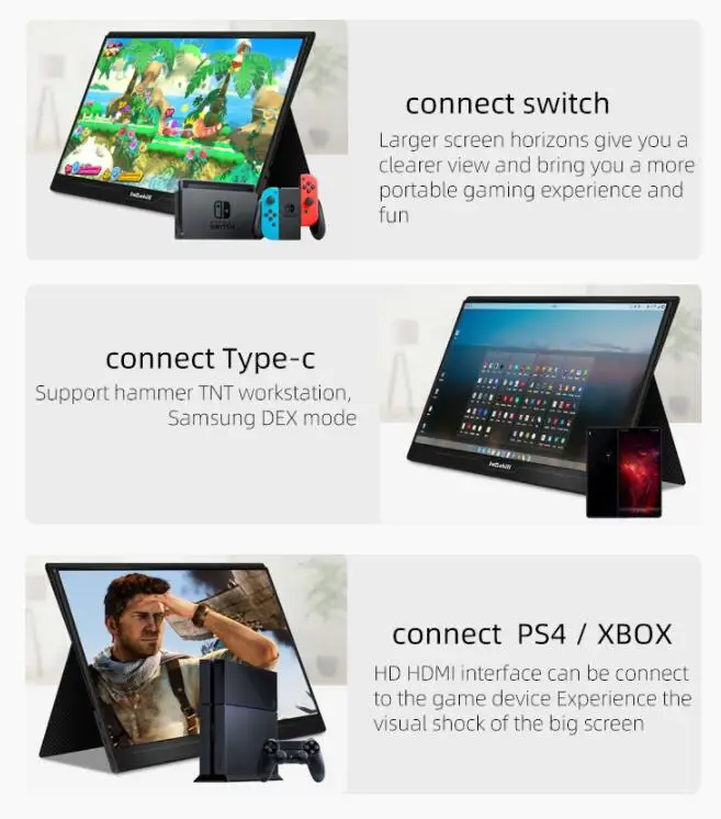 Самый продаваемый ультратонкий игровой монитор 17 3 дюйма 4k IPS WiFi type-C для телефона