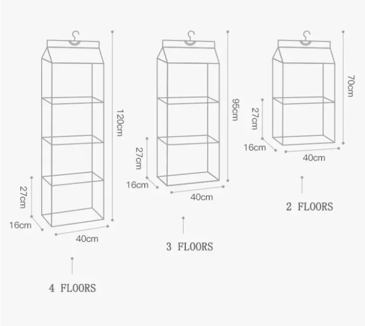 Wholesale New Design High Quality Fabric Multifunctional Hanging Storage Organizer for Home Organization