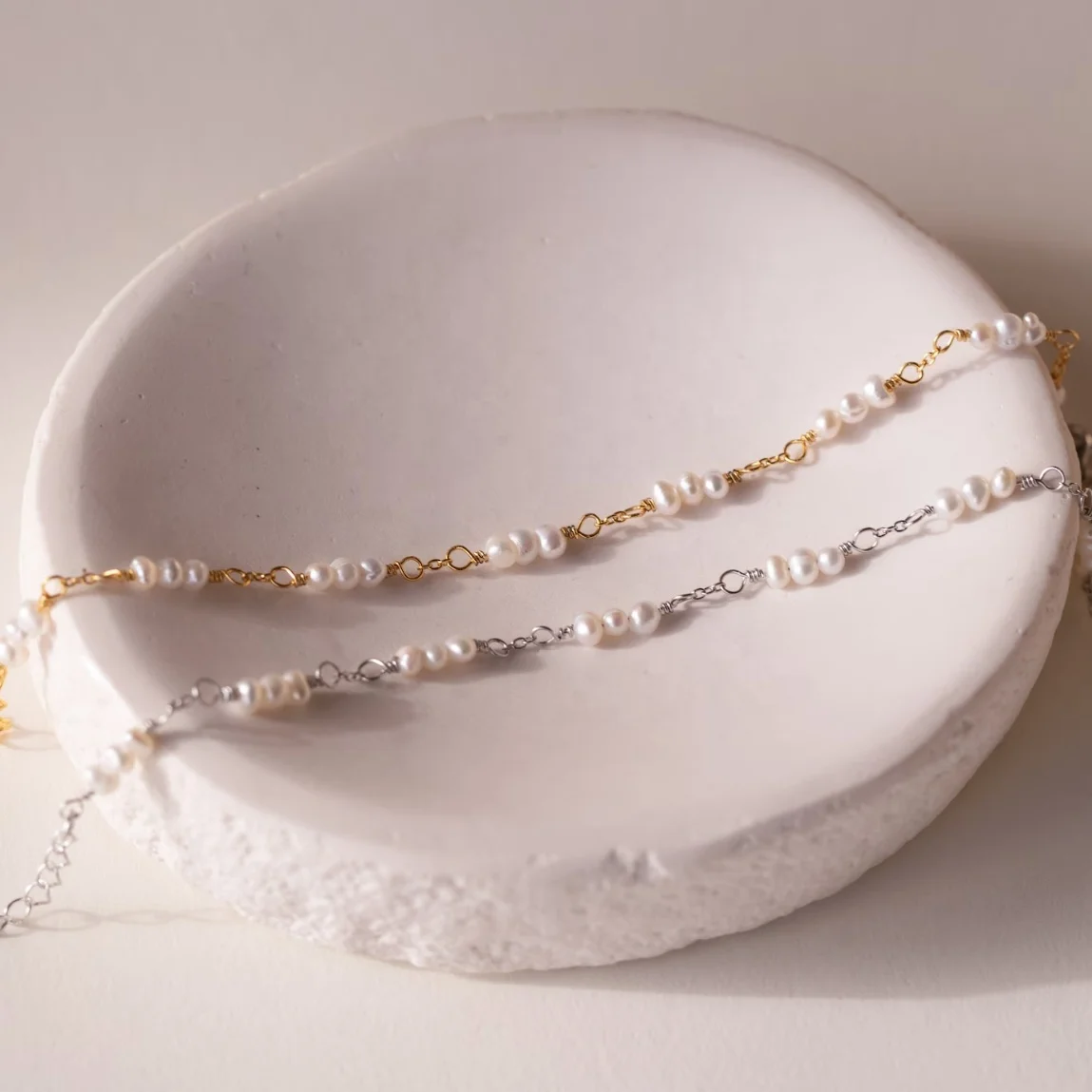 Minimalist Multi Pearls Charm Bracelet Handmade Gemstone Bridesmaid Gift Dainty Pearl Bracelet for Women Jewelry