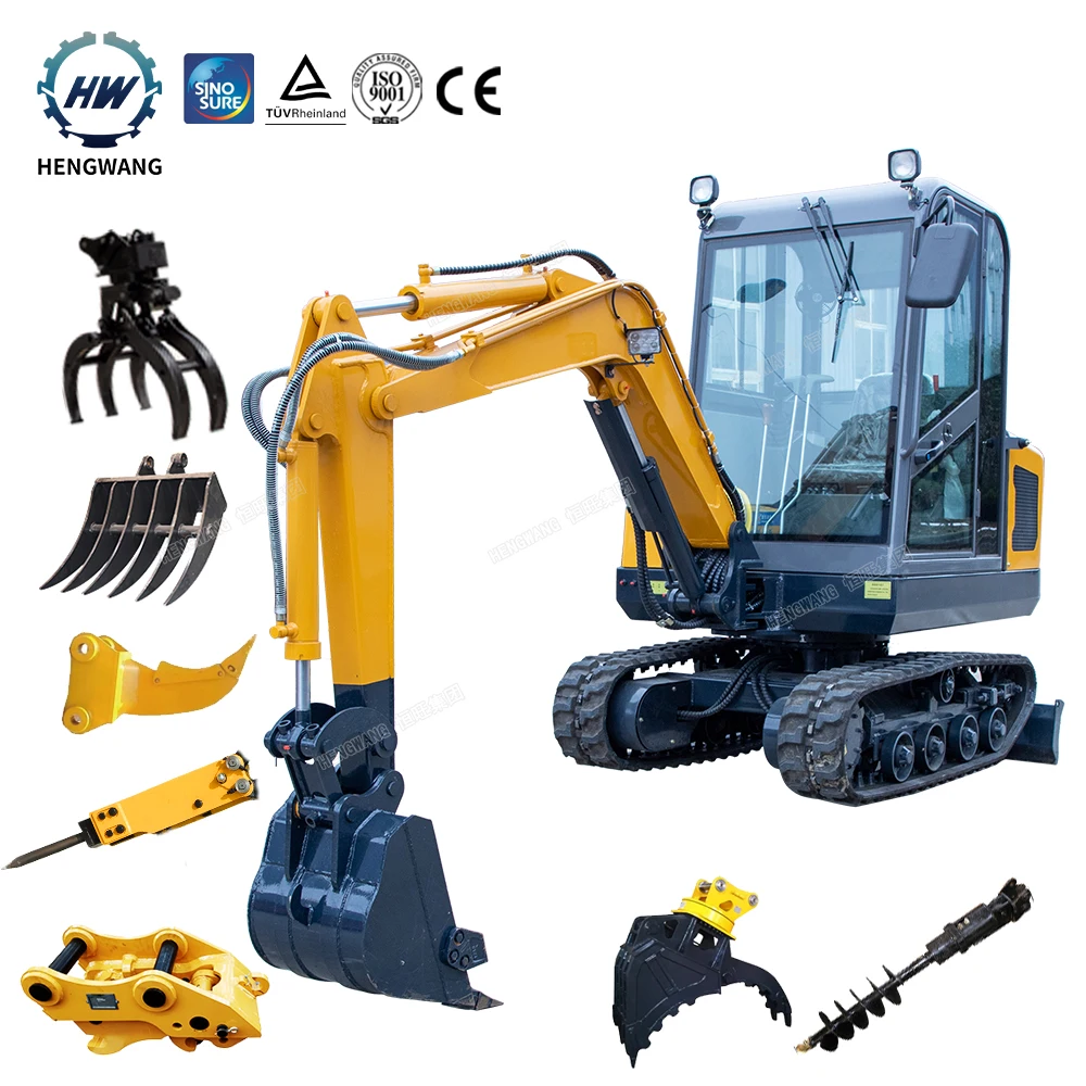 chinese Mini excavator 2.5ton mini digger  cheapest price with CE certificate in garden farm