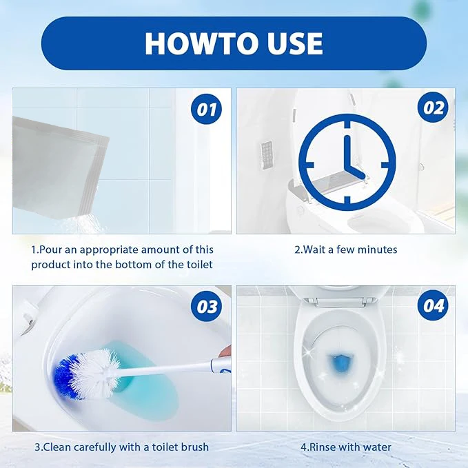Toilet Oxygen Powder Purification Toilet Cleaner Strong Decontamination Yellow Deodorization Foaming Toilet Cleaning Powder