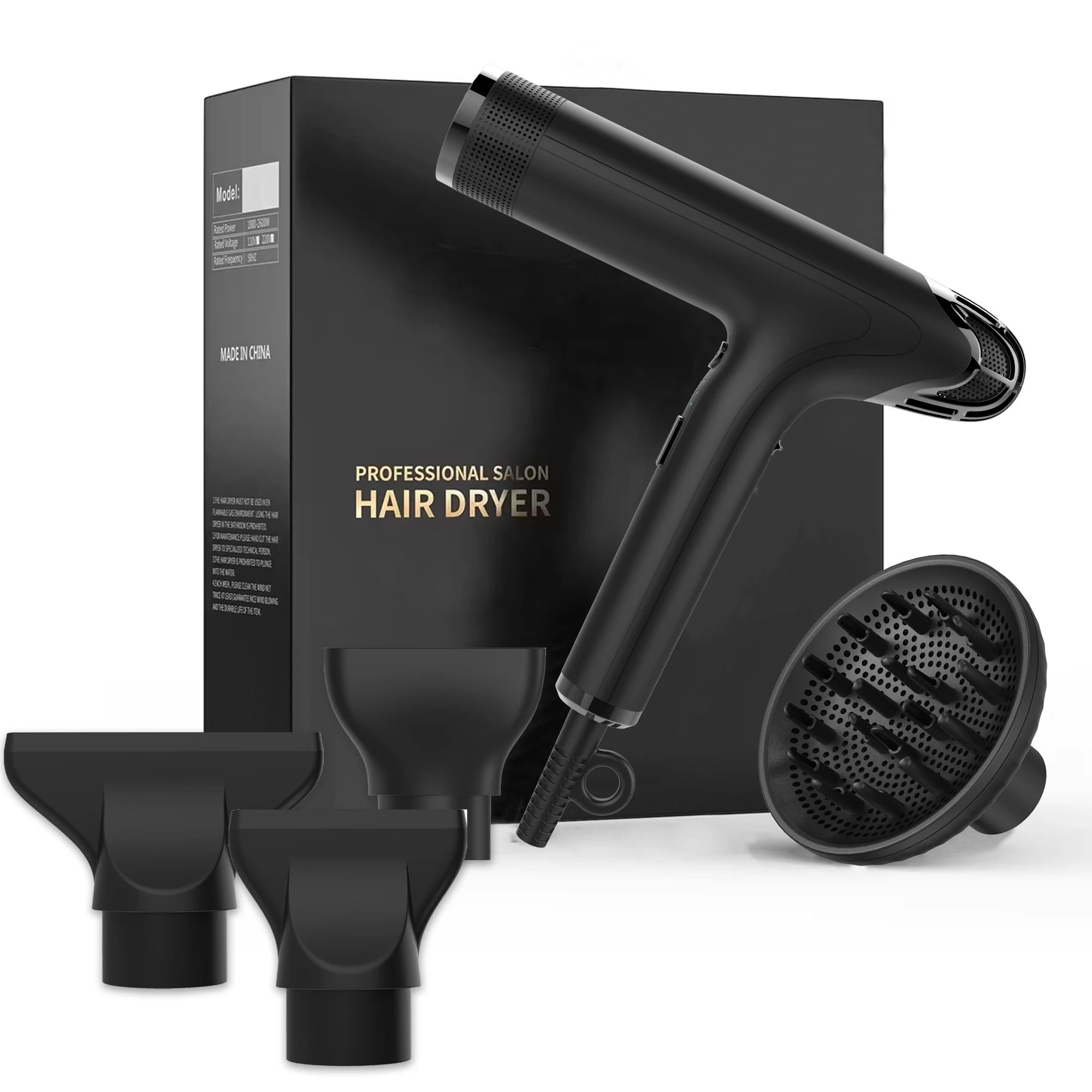 High Speed 110000 RPM BLDC Negative Ion Brushless Motor Ionic Flight Smart Hair Dryer for Household with Self Clean Function