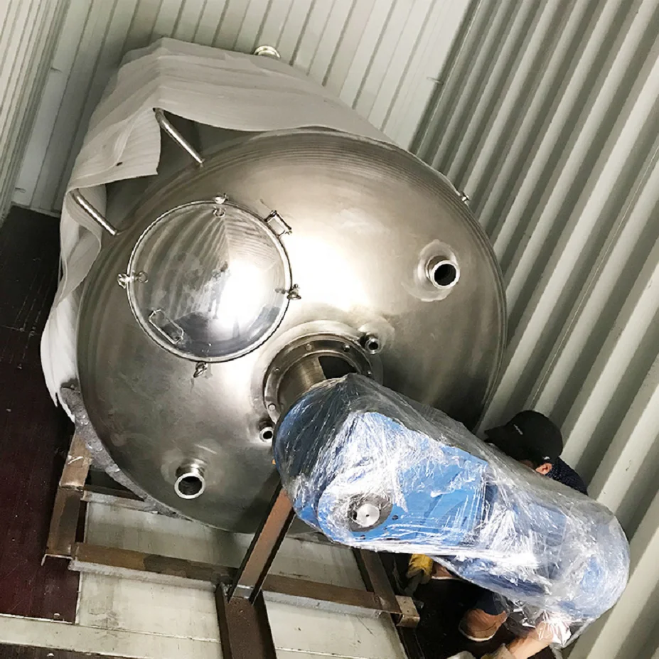 Liquid Storage Emulsifying Drum Disperser Homogenizer Tank Electric Steam Heating Mixer Jacketed Vessel Agitator Reactor