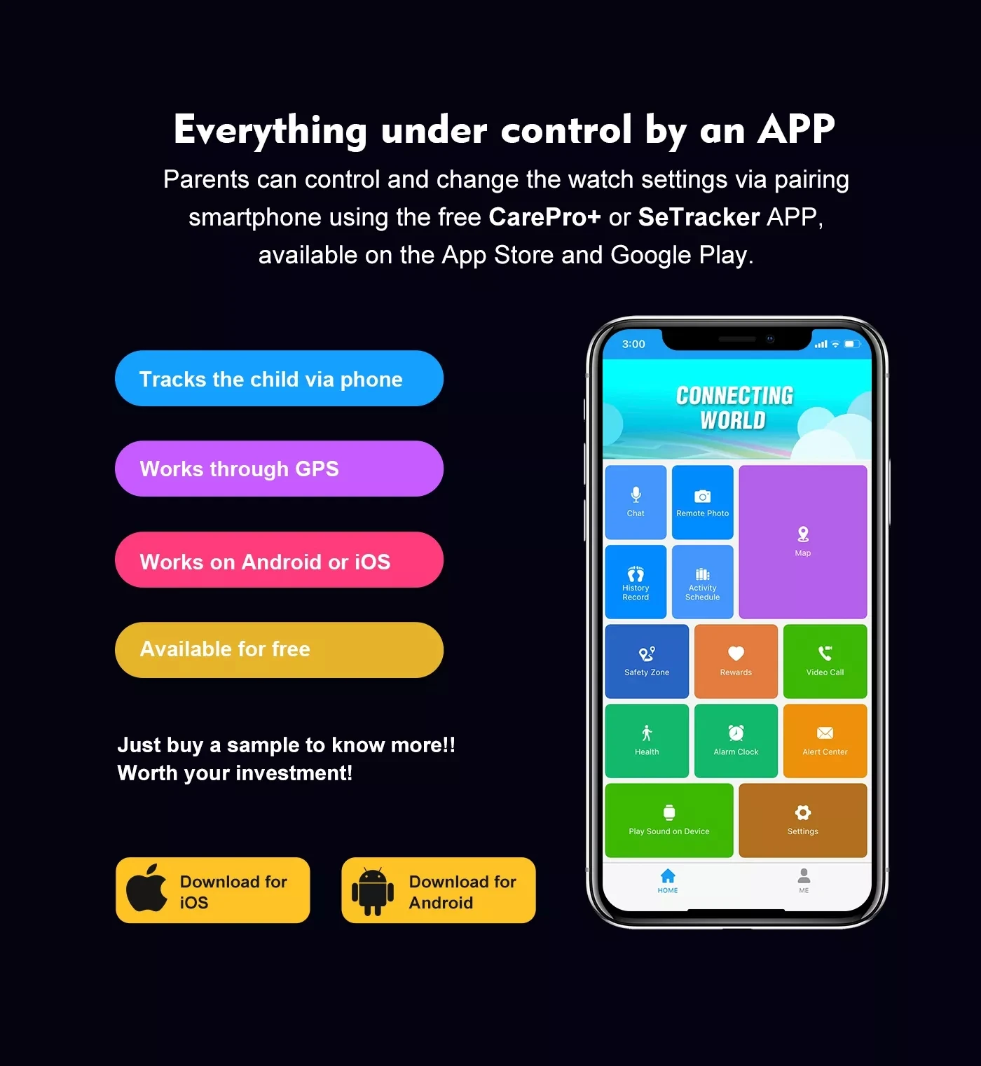 Casmoo 4g smart watch kids gps watch tracker phone with camera touch screen SOS call LBS Video Call