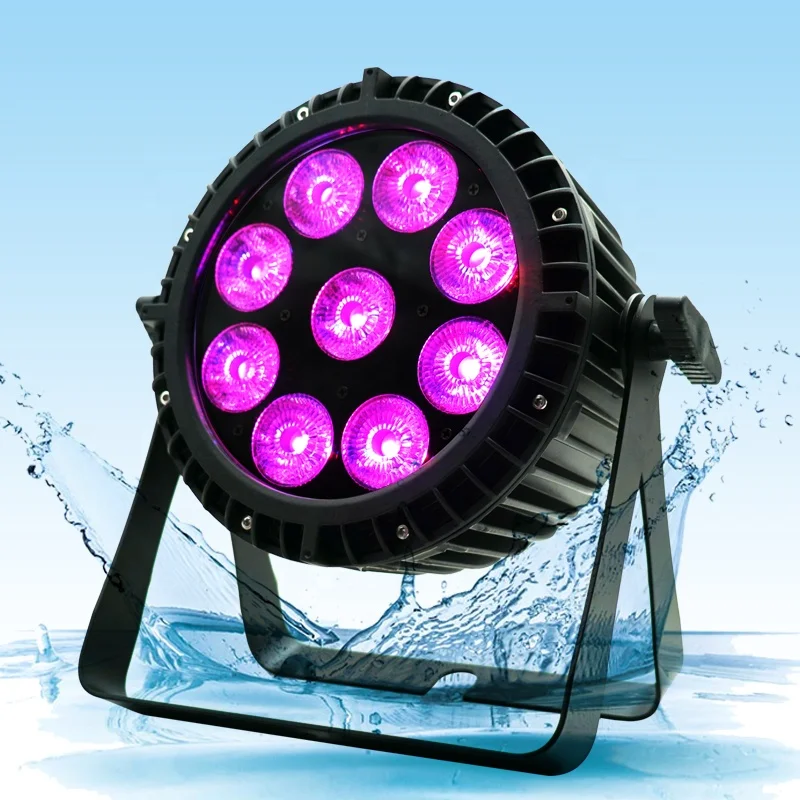 Stage Ip65 Waterproof 9x18W RGBWa+uv 6in1 Hot selling Battery Par/Rgbwauv Led Party Battery Par Light