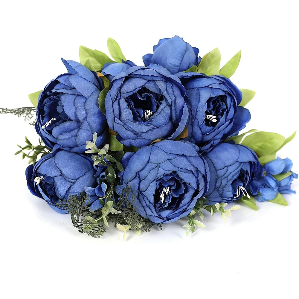 INUNION Hot Sale Home Wedding Decoration Artificial Flowers Fashional Springs Design Silk Artificial Peony Bouquet