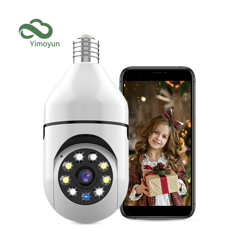 1080P HD baby monitor E27 ip wireless cctv network security camera system wifi bulb  PTZ light bulb camera 360 degree